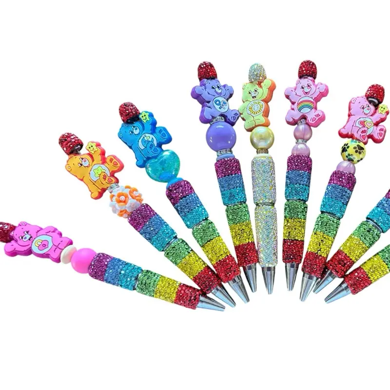Handmade Rainbow Bear Pens