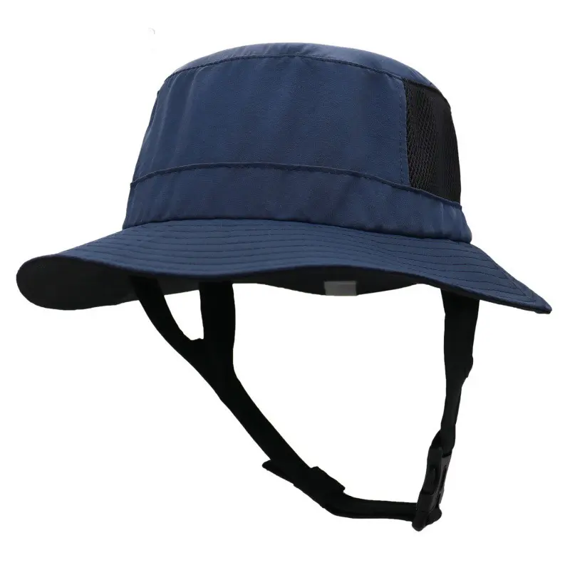 Wide Brim Sun Hat for Men & Women, Foldable UPF 50+ Fisherman Hat with Quick-Drying Mesh & Windproof Chin Strap for Surfing and Fishing, Mesh Fabric, Unisex Names, Adults, Sun Protection, Beach Hat
