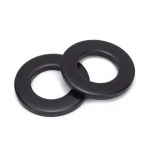 #8 (100 Pack) Stainless Steel Flat Washers, 7/16" OD, Black Oxide Metal Washers for Screws and