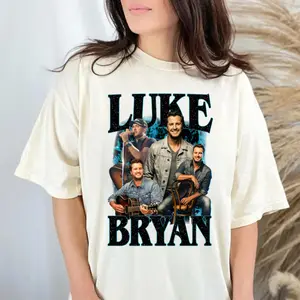 Luke Bryan Graphic Shirt, Country Music Tee, Retro Concert Merch, Fashion Cotton, Full Colors, Full Sizes, For Men, For Women