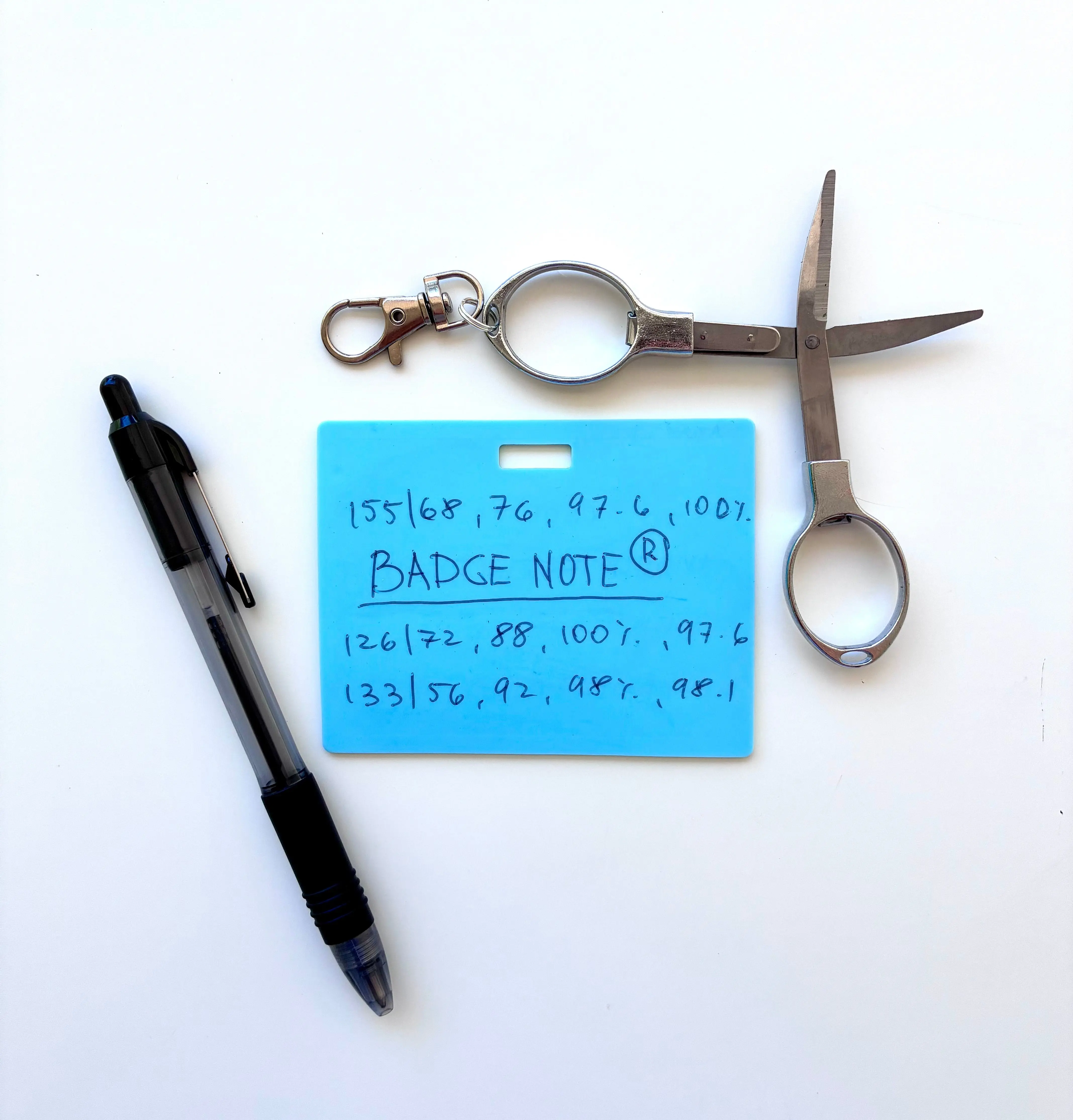 Bundle Horizontal Badge Note® with Ballpoint and Mini Scissors