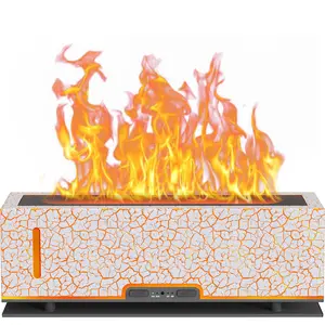 1Pc Volcanic flame aromatherapy humidifier with waterless auto shut-off protection, changeable two colors, exclusive style, suitable for spa, home yoga, office, bedroom