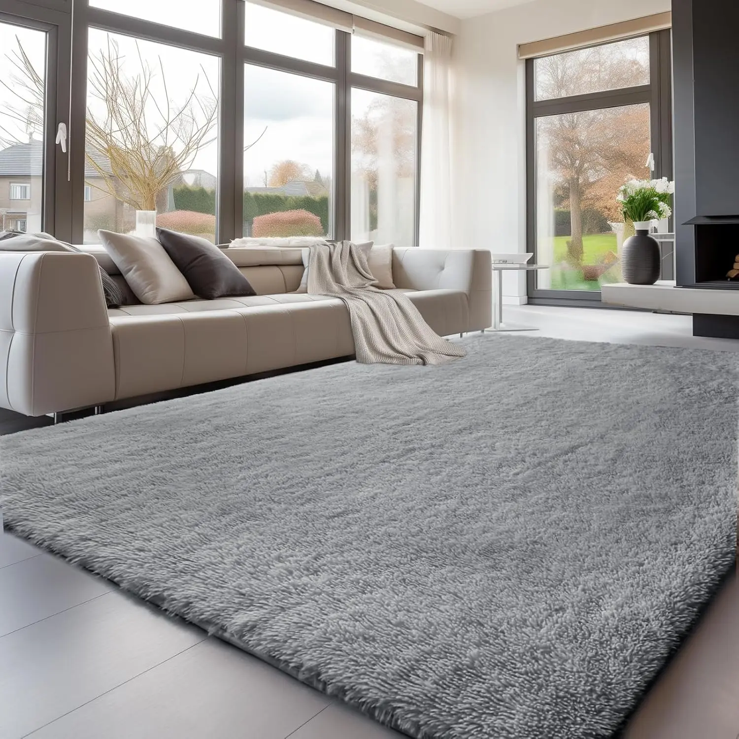 Shag Area Rugs for Bedroom Living Room, Ultra Soft Fluffy Area Rugs for Dorm, Indoor Carpet Nursery Rugs for Kids' Room & Home Decor