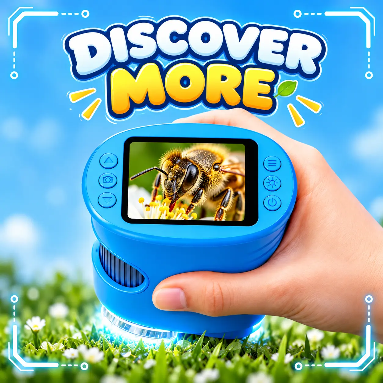 【2027 Upgrade】1000X Kids Microscope with 4K Camera and 2.0" IPS Screen, Portable Handheld Digital Microscope, Rechargeable Science Exploration Toy, Birthday & Back to School Gift for Ages 3+