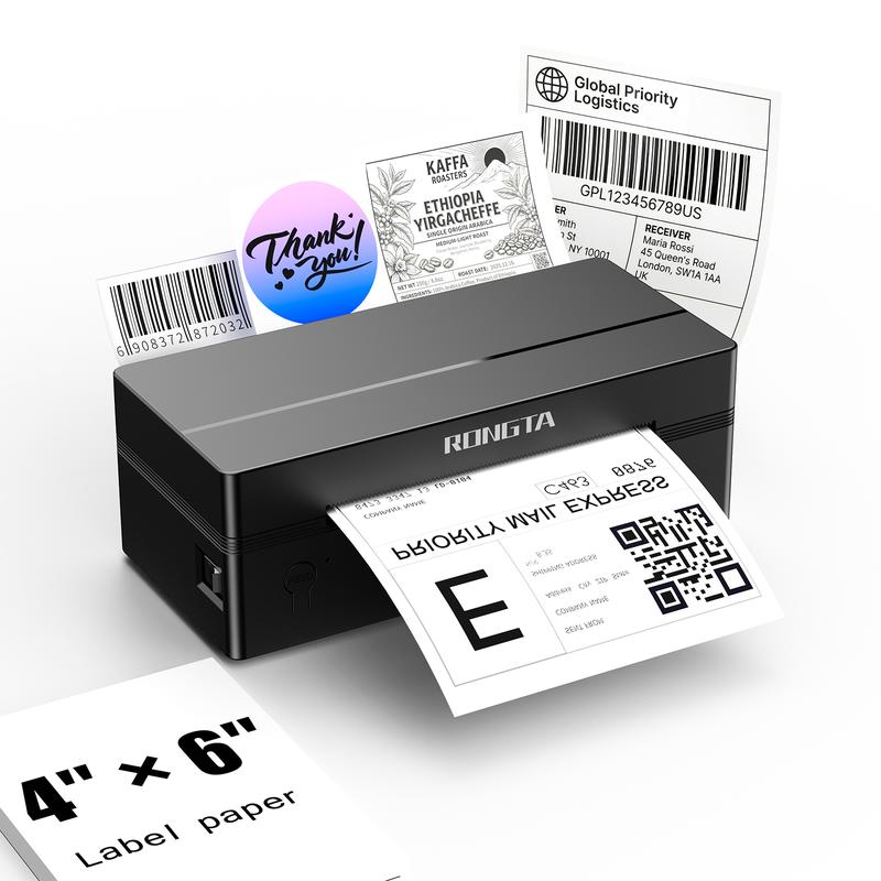 RT  Shipping Label Printer, Bluetooth Wireless Thermal Label Printer, Compatible with iOS, Android, Windows, Mac, Chromebook, Widely Used for Etsy, Ebay, Shopify, USPS