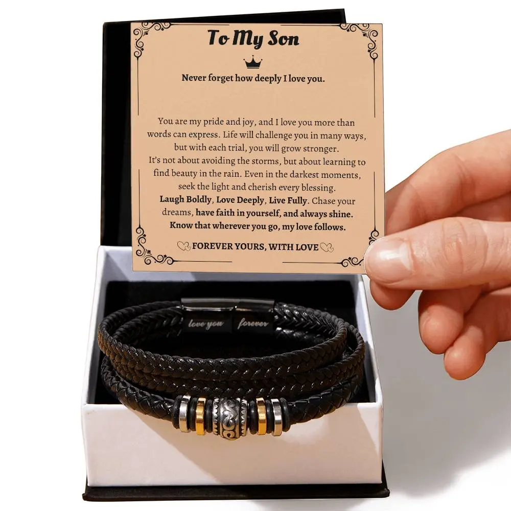 Love You Forever Bracelet for My Son - Sentimental Gift for Son's Birthday or Graduation