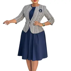 Autumn and winter clothing Fashion Plaid Temperament Long Sleeved Elegant Blazer Coat Women Office Ladies Single Breasted Slim Tops Vacation