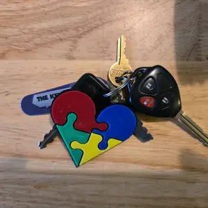 Autism awareness keychain pendant