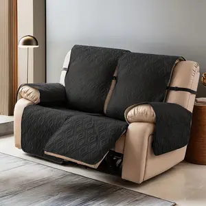 Waterproof Loveseat Recliner Cover, Non Slip Split Loveseat Covers for Reclining Loveseat with Elastic Straps,Washable Furniture Protector