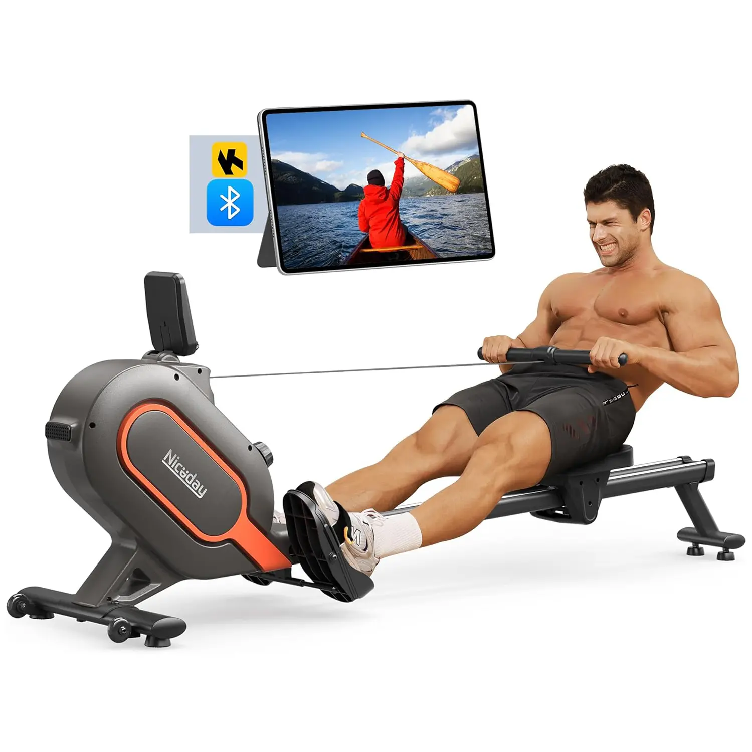 Niceday Rowing Machine, Magnetic Rower Machine with 16 Resistance Levels, 350LBS Loading Capacity