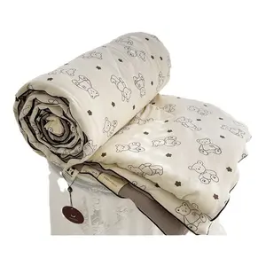 Class A Double Layer Yarn Summer Quilt Cartoon Soybean Fiber Air Conditioning Gift Quilt