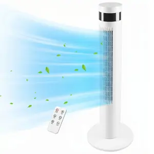 Electactic Portable Tower Fan 36inch Quiet Bladeless Oscillating Floor Fan Remote Control 3-Speed Wind Mode 12H Timer for Bedroom Office Home