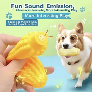 Summer Must - Have! Floating Squeaky Corn Toy – Pool Play + Teeth Cleaning. Suitable for strong chewing dog toys, durable and chewy squeaking interactive dog toys, small, medium and large dog puppy teeth chewing corn cob toys