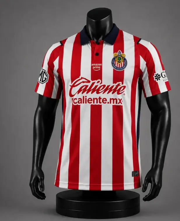 Chivas 26-27 Home Soccer Jersey Breathable Sports Shirt Liga MX Fan Made