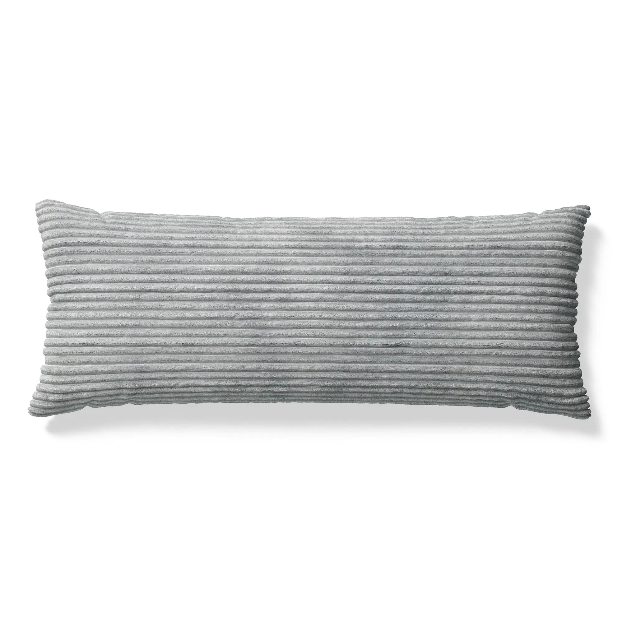 Kid-Friendly Plush Ribbed Corduroy Body Pillow, 48"x20" - Soft Removable Washable Cover - Long Bedroom Pillow, Cozy