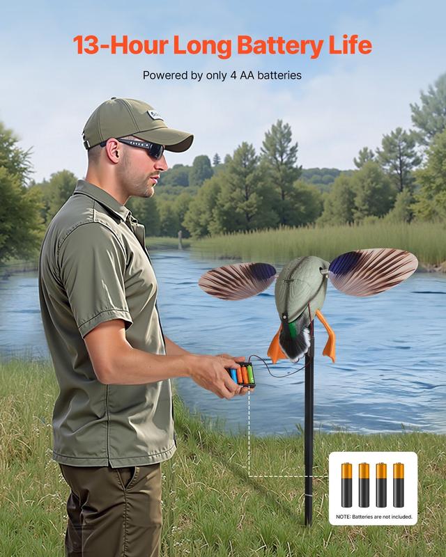 VEVOR Spinning Wing Motion Duck Decoy Outdoor Realistic Teal Decoys for Hunting 1-Pack