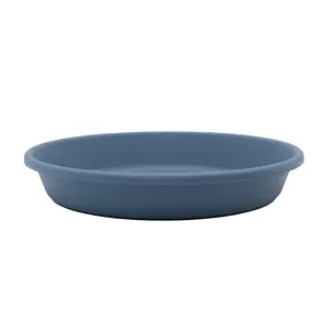 The HC Companies Classic 12 Inch Round Plant Pot Saucer Drip Tray, Slate Blue