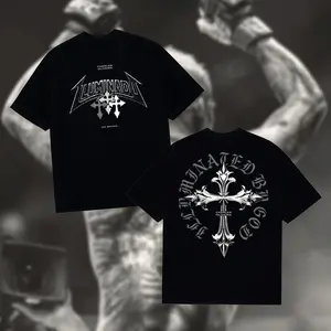 Illuminated by God Charles Oliveira UFC T-Shirt Charles Oliveira Tee MMA Graphic Tee for Sports Fans Short Sleeve Crew Neck Soft Cotton MMA Shirt Perfect Gift for UFC Fans MMA Fans American Made Fightwear