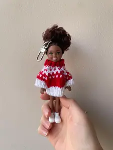 Car Hanging Decor Korean High-End Keychain Bag Charm DIY Decoration Phone Accessory Cute Doll Man Doll Figure