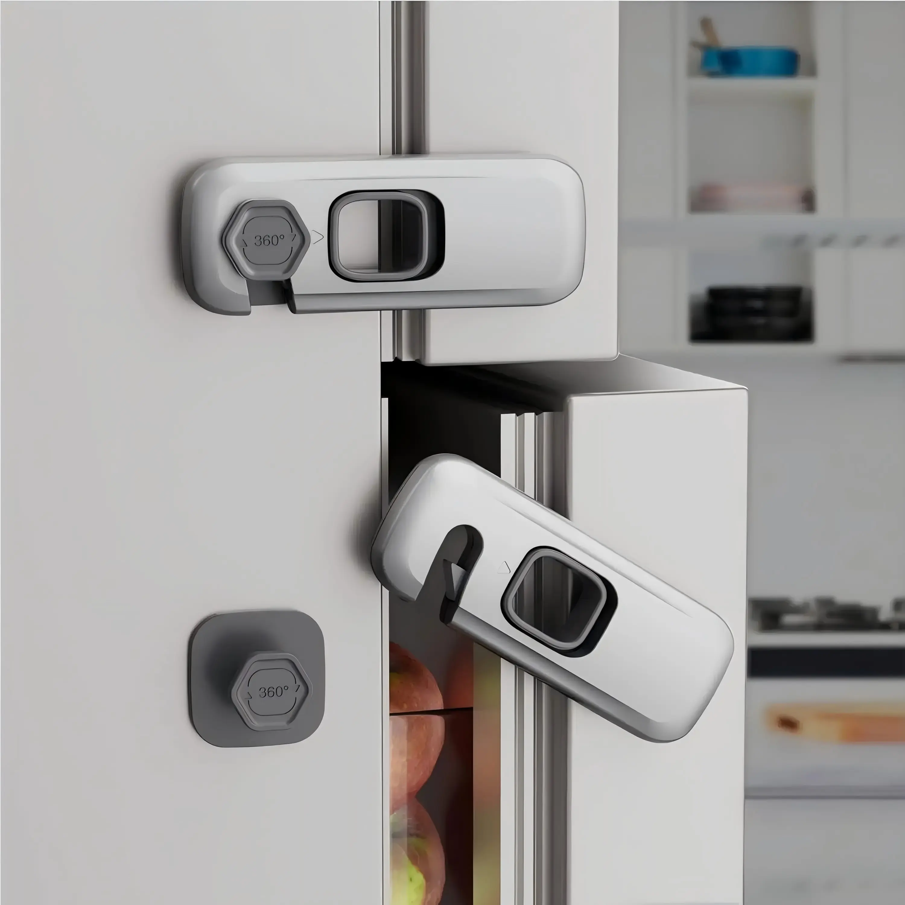 5 Pack  Proof Cabinet Locks, Adhesive Safety Locks for Fridge, Oven, Drawers, Cupboards & Dishwasher, No Tools Needed, Easy Installation
