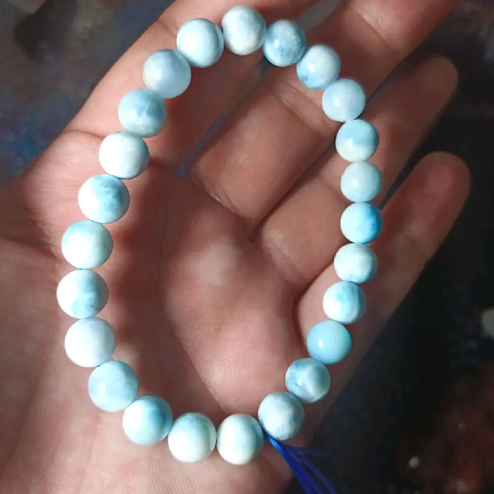 natural larimar bracelet