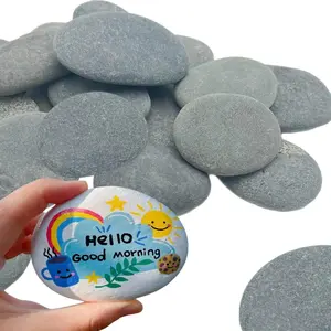 24 PCS Rocks for Painting, 3"-4" Flat DIY Painting Rocks, Large Smooth Rocks for Crafts, Arts, Decoration, Kindness Rocks Hand Picked for Painting