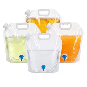 2 Pack Super Thick Foldable Portable Water Bag Storage – Camping Gear & Essentials-10L (2.6 Gallon) with Tap,Reusable, BPA-Free, Ideal for Camping, Picnic, Outdoor Travel & Barbecue
