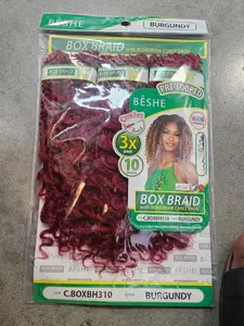 BESHE BOX BRAID CROCHET WITH BOHEMIAN CURLY ENDS
