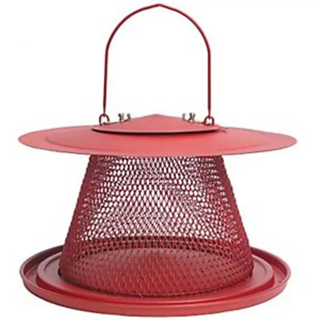 212 MAIN Woodstream C00322 All-Metal Cardinal Bird Feeder Station - Hanging Wild Bird Feeder, Red, Fewer Refills, Hanging Bird Feeder
