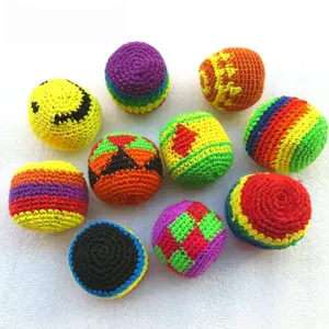 Colorful Crochet Hacky Sacks, Soft Durable Kick Bags for Outdoor Play, Balance & Coordination Training for All Ages