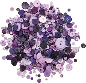 600-700Pcs Purple Buttons for Crafts Bulk Purple Craft Buttons Assorted Size Sewing DIY Crafts No brand