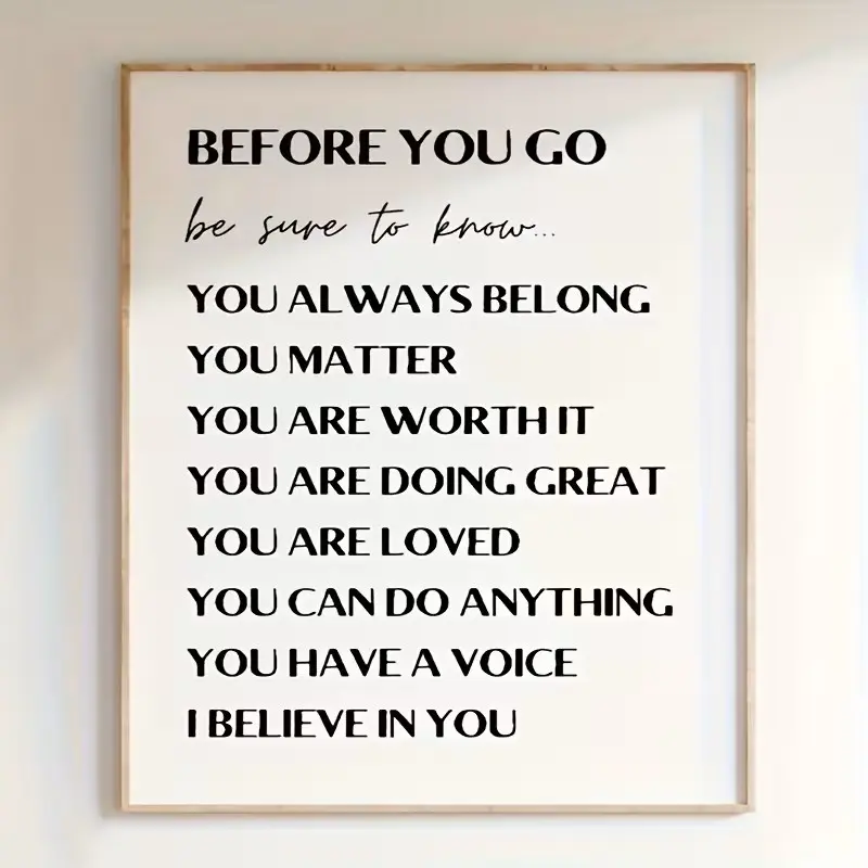 Before You Go Inspirational Quotes Office Wall Art  posterrrr