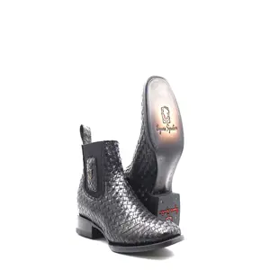 2663501 - Men's Vaquero Signature Wide Square Ankle Toe Boots (Black)