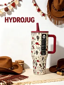 Hydrojug rodeo 40oz Leak Proof Stainless Steel Tumbler, Reusable Sports Bottle, Large Capacity Portable Drinkware, Fashion Water Jug