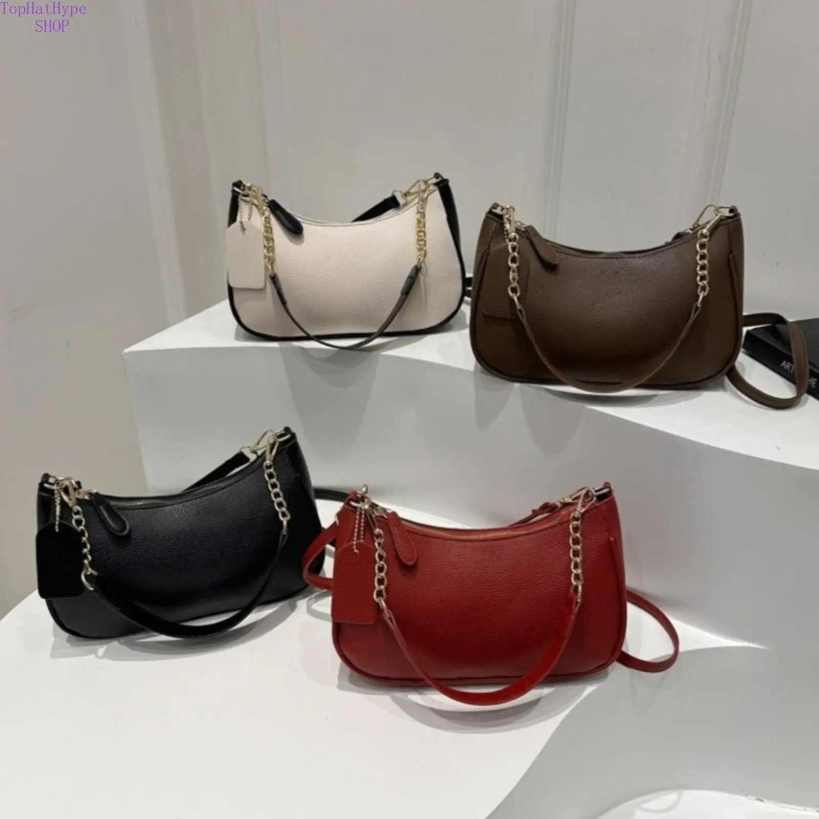 2026 New Vintage Solid Color Underarm Bag for Women, Luxury High-Capacity Crossbody Shoulder Bag, Elegant Daily Commute Purse, Premium Textured All-Match Design Perfect for Office, Work, Shopping, Travel & Casual Outfits, Stylish Versatile Bag, Trendy Com
