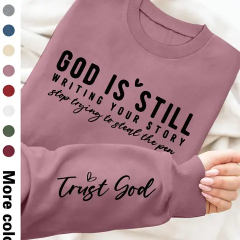 Spring Summer Casual Letter Print Long Sleeve Round Neck Pullover Sweatshirt, Women's Fitted H-Type Top, Multiple Colors Available