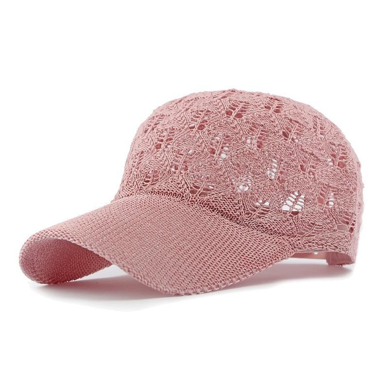 2PCS Women's Openwork Summer Outdoor Sun Protection Hat, Breathable Mesh Baseball Cap, Versatile Visor Cap