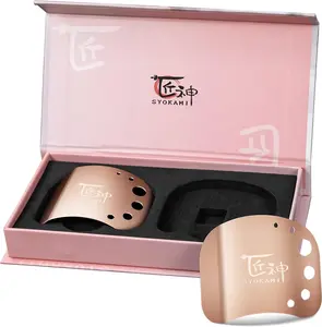 【TikTokShopSpringGlowUp】 SYOKAMI Finger Guards for Cutting Food, 2 Multifunctional Stainless Steel Finger Protector with Herb Stripper, Adjustable to Fit Different Finger Sizes, Safe Kitchen Tool, Valentines Day Gift for Mother's Day