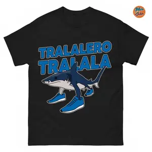 Tralalero Tralala Funny Shark Meme Shirt, Brain Rot Shirt, Shark With Shoes Shirt, Gift for Men, Gift for Women, Crew Neck T-shirt, Trending T-shirt