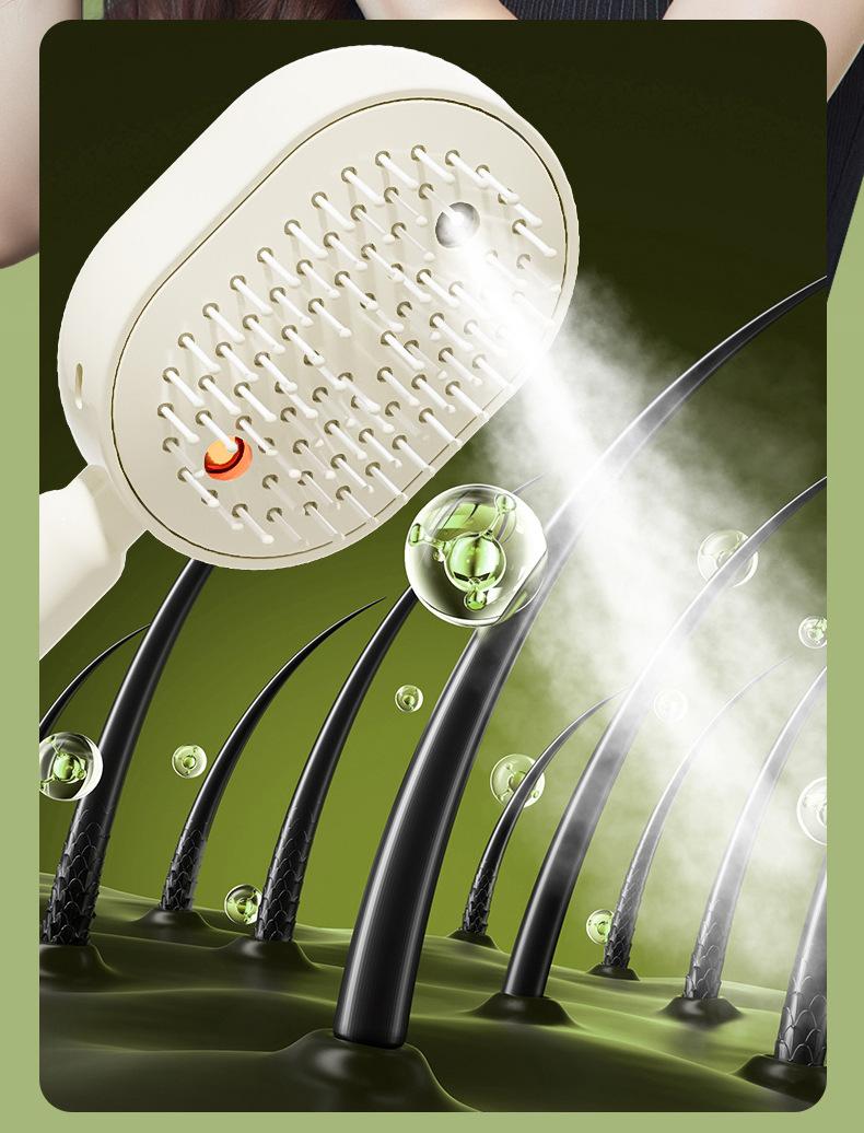Unisex Atomizing Airbag Massage Comb - Anti-Frizz, Anti-Static Spray Comb with Antioxidants for Smooth Hair (Haircare & Styling Tool)