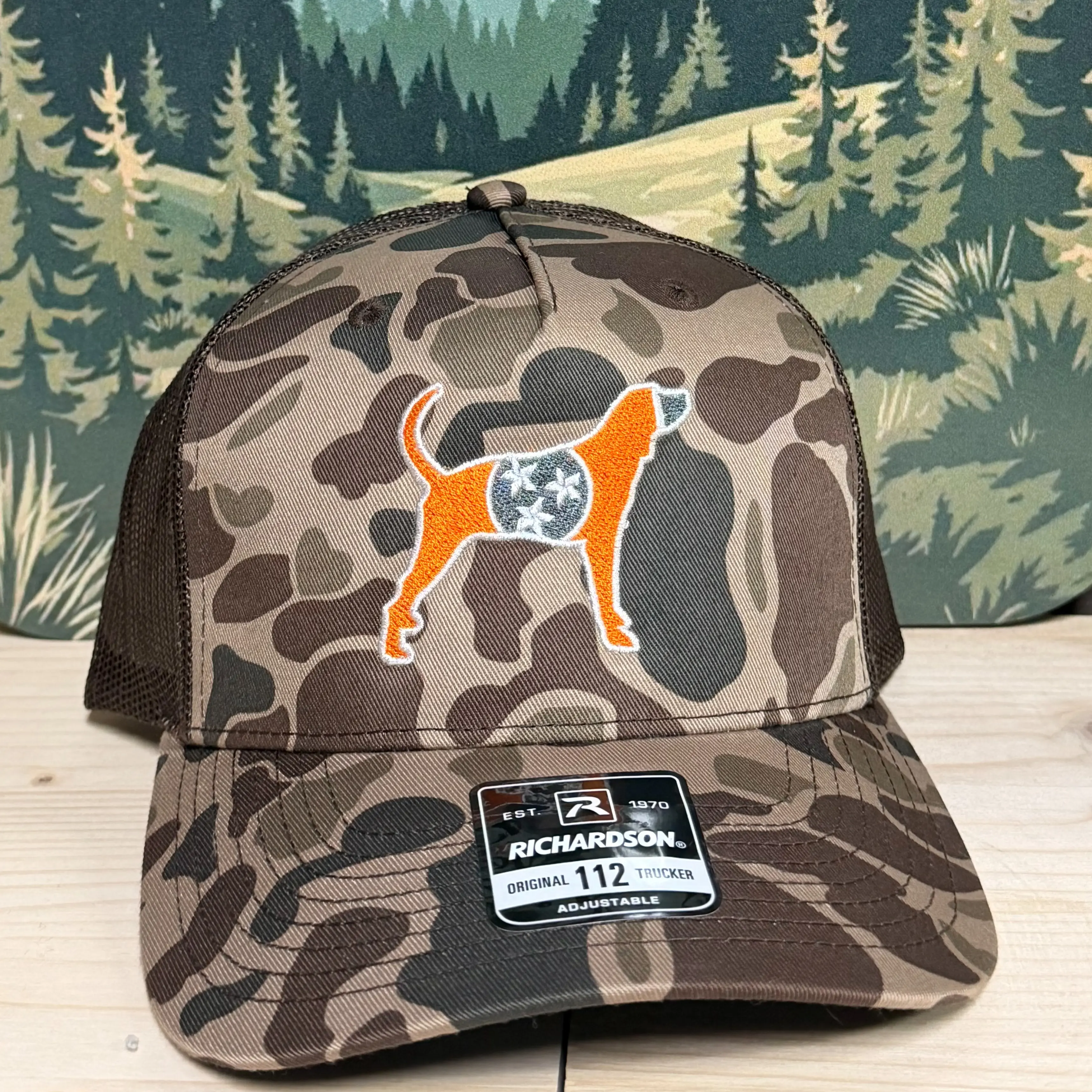 Richardson 112 Bark Duck Camo embroidered Smokey