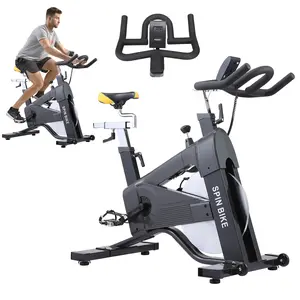 Commercial Grade Stationary Exercise Bike Silent Belt Drive 300 LBS Weight Capacity Adjustable Seat Magnetic Resistance Indoor Outdoor Cycling Bike for Home Cardio Fitness Training