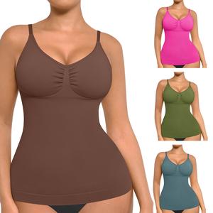 FeelinGirl Camisole Tops Womens Shapewear Tank Top Cami Tanks Seamless  Womenswear Spaghetti Strap Underwea Basic Comfort Abdomen Bodysuit Underwear