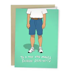 Hilarious Birthday Card For Dad (Multiple Options) - Birthday Cards for Father - 5x7 Inch Individual Greeting Card with Kraft Envelope