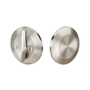 Yale Real Living YR860EDB619 Edge YE Series One Sided Deadbolt with Turn by Blank Plate US15 (619) Satin Nickel Finish