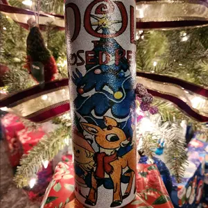 Rudolph The Red Nose Reindeer 20oz glitter Tumbler