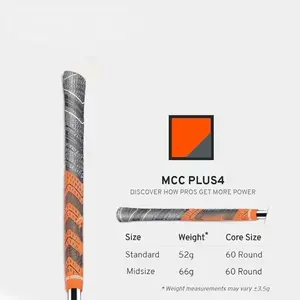Unisex MCC 2026 Anti-Slip Dual-Feel Rubber Golf Club Grips, Cotton Cord Enhanced - 273mm 60R for Standard & Midsize Golf Putters, Premium Waterproof Accessories for Precision Putting & Driver Performance