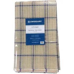 Rug Canvas for Locker Hook or Latch Hook 3.75 Mesh 36''x60'' Blue Grid multicolor 1136/146B