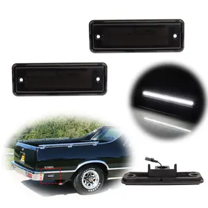 2pcs Smoked White LED Rear Side Marker lamps Lights For 1978 1979 1980 1981 1982 1983 1984 1985 1986 1987 El Camino & Caballero,Replace OEM 923417