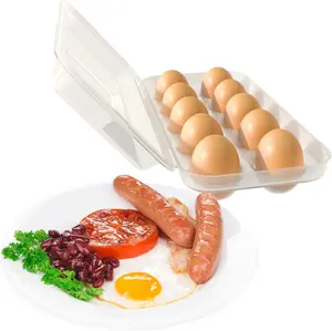 Kitchen Discovery Stackable Clear Egg Storage Container – Protects Against Breakage, Perfect for Refrigerator & Camping, Holds 10 Eggs